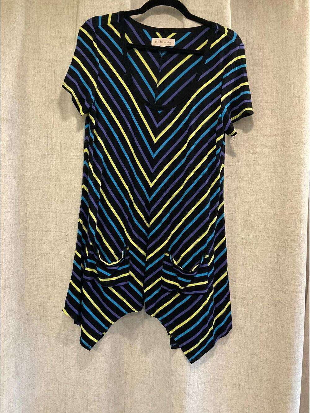 Philosophy Republic Clothing Striped Blouse With Pockets Size L